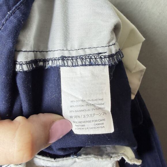 J.Crew Chino Shorts Navy Blue Shortie Pockets Women's Size 14 Casual - Picture 7 of 10